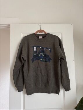 Vintage Olive Green Crewneck Sweatshirt - Washington DC Graphic
